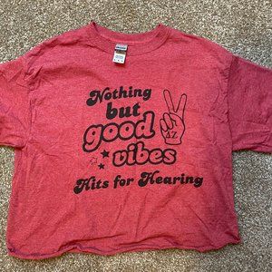Delta Zeta Cropped Hits For Hearing T-Shirt